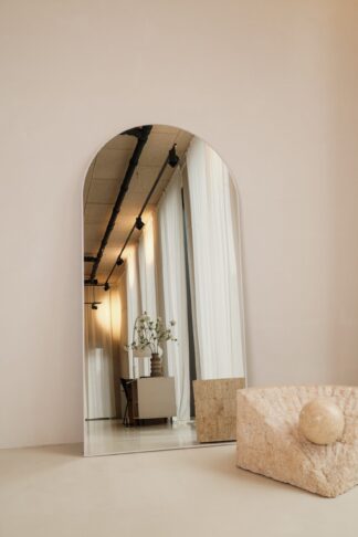 Elara Mirror – 200x100 cm | Arched Full-Length Mirror – Wit