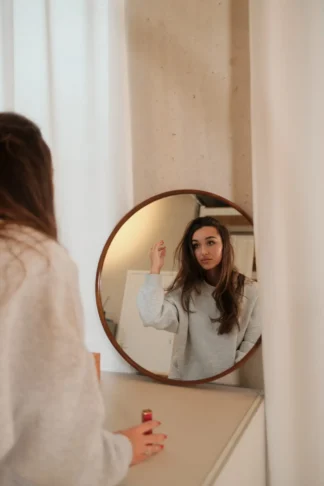 Wood Mirror – Ronde Houten Spiegel 60 cm | Natural Design